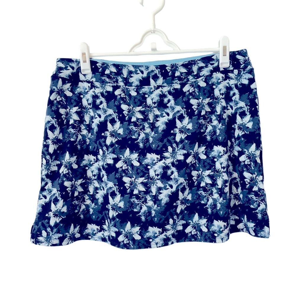 Tranquility by Colorado‎ clothing Blue Floral Skort, Size X-Large